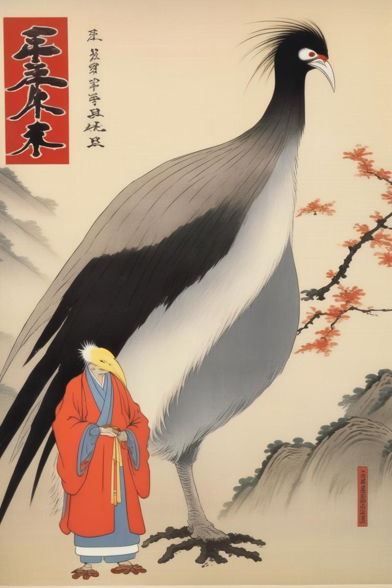 00167-648627646-_lora_Ohara Koson Style_1_Ohara Koson Style - ten anime man is shown out in front of a large peng bird,in the style of confucian.png